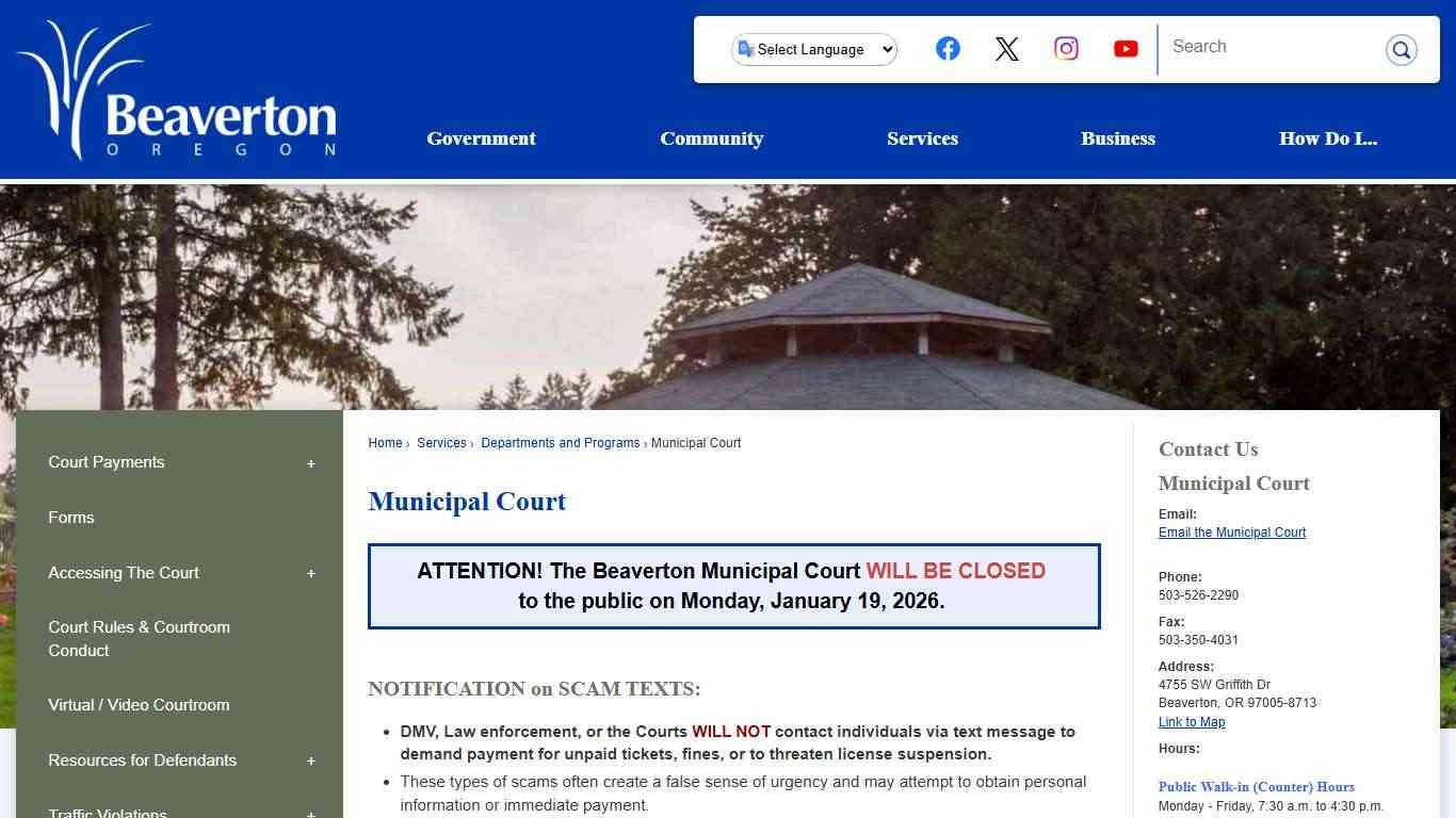 Municipal Court | Beaverton, OR - Official Website