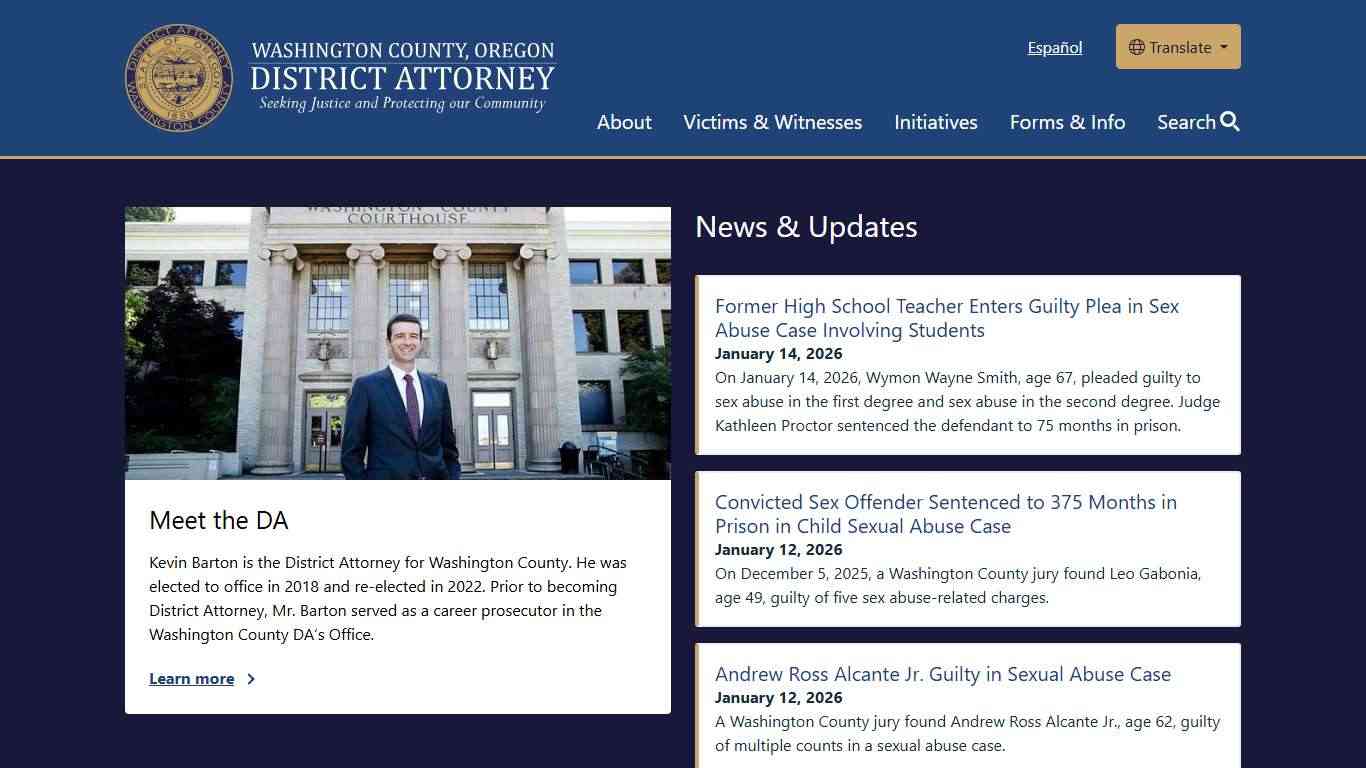 District Attorney | Washington County, OR